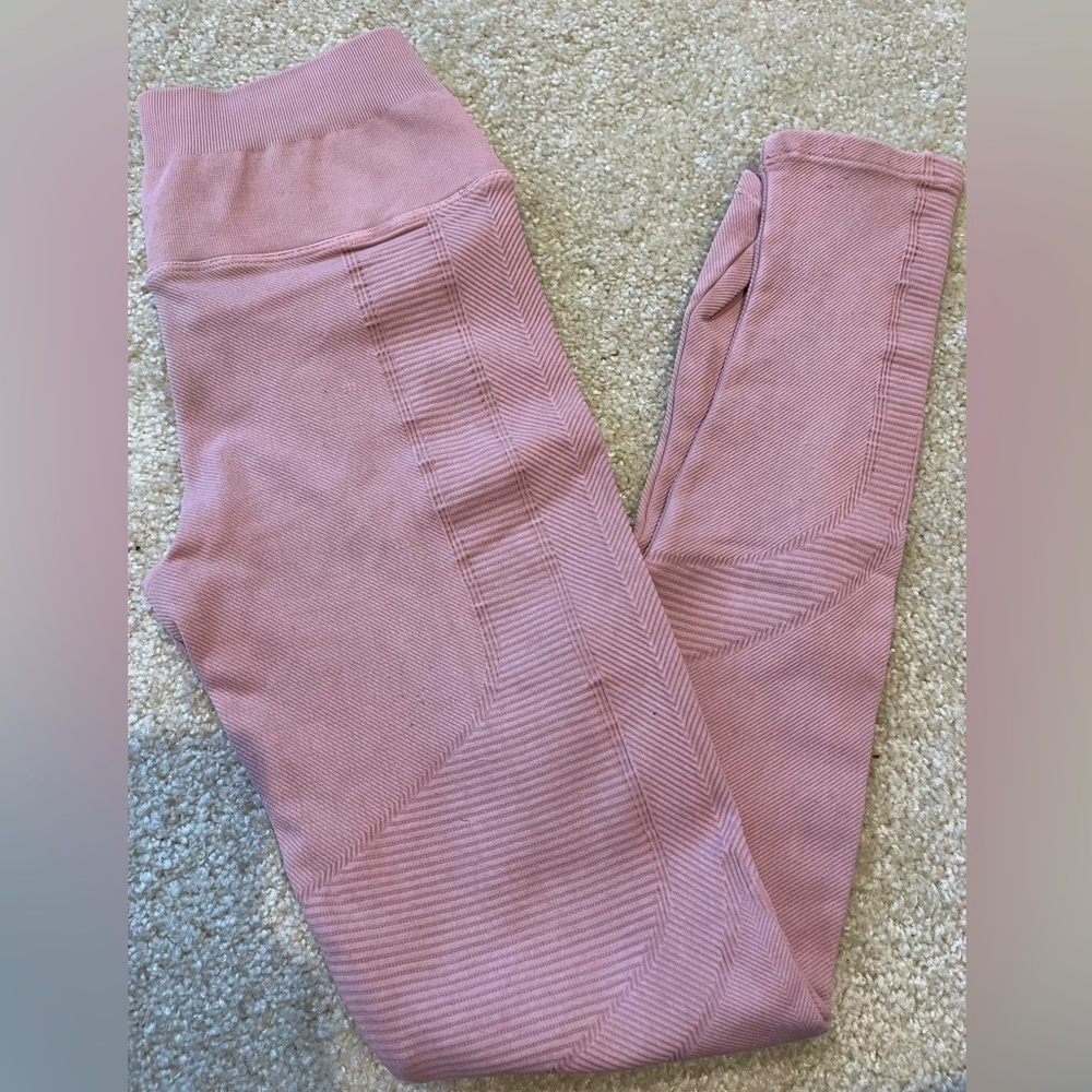 Nux compression pink leggings- size small
